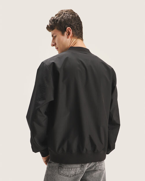 Chamarra Bomber Negra